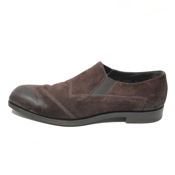 Prada Loafers Shoes Size 8.5/9.5 US Brown Suede main image 7